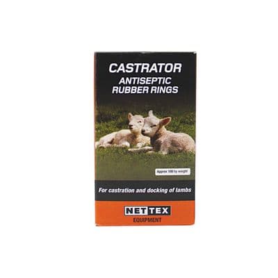 NETTEX AGRI CASTRATOR ANTISEPTIC RUBBER RINGS