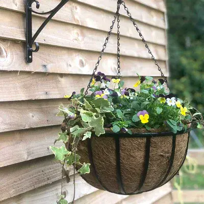 Oxford Hanging Basket with Coco Liner 14in 35cm