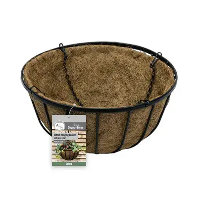 Oxford Hanging Basket with Coco Liner 16in 40cm