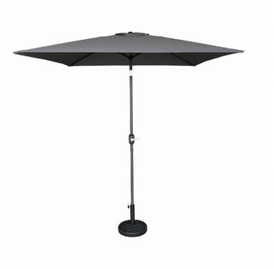 Pagoda 2.2 x 2.2m Square Aluminium Crank & Tilt Parasol - Grey
