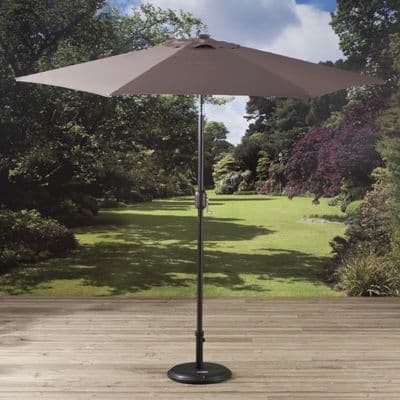 Pagoda 2.5m Crank & Tilt Parasol - Brown