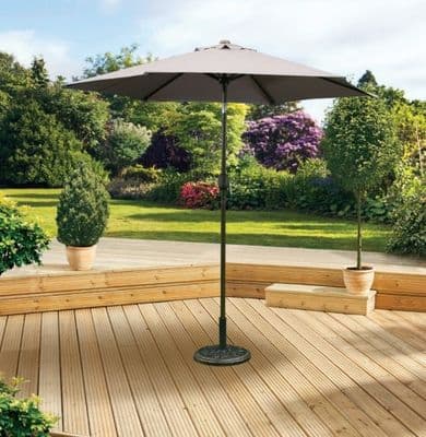 Pagoda 3m Crank & Tilt Parasol - Brown