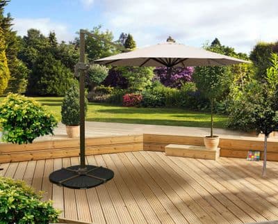 Pagoda 3m Deluxe Overhanging Parasol - Beige