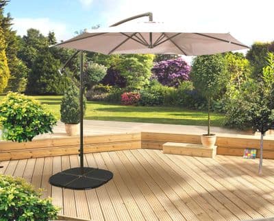 Pagoda 3m Overhanging Parasol - Beige