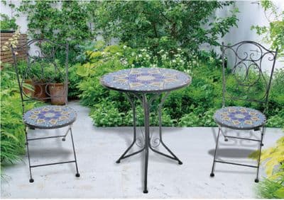 Pagoda Ceramic Bistro Set - Geometric