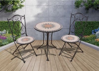 Pagoda Ceramic Mosaic Bistro Set - Star