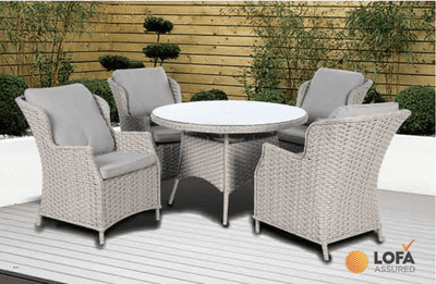 Pagoda Chambery Beige Deluxe Set - 4 Seat