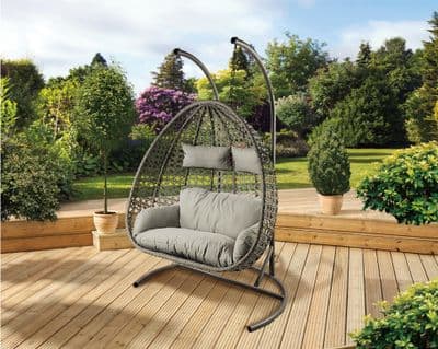 Pagoda Double Hanging Egg Chair - Beige