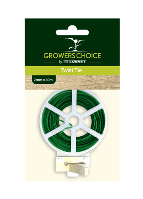 Plastic Coated Flat Twist Tie Dispenser Green 2mm x 30m