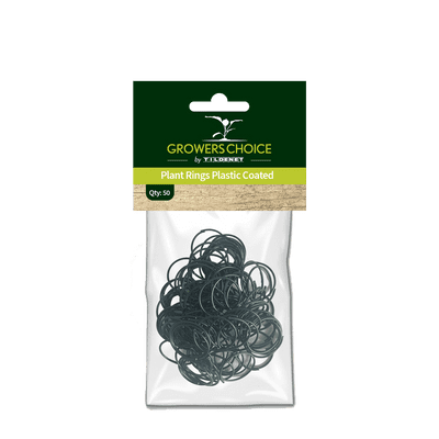 Plastic Coated Plant Rings Green 2.5cm 100pk