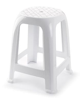 Plasticforte White Stool - 38 x 33cm