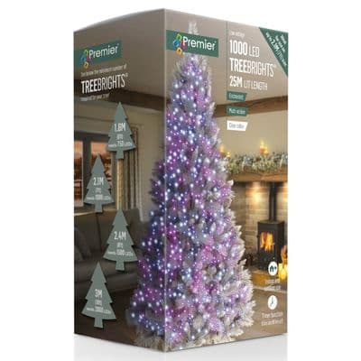 Premier 1000 LED Multi Action Treebrights With Timer - Enchanted/Clear Cable