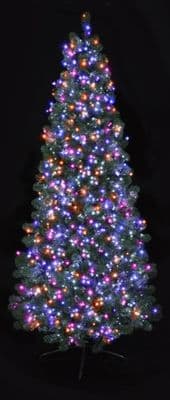 Premier 1500 LED Multi Action Treebrights With Timer - Rainbow/Green Cable