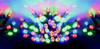 Premier 200 LED Multi Action Battery Operated TIMELIGHTS™ - Multi/Green Cable