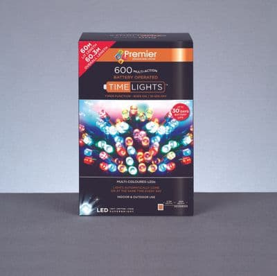 Premier 600 LED Multi Action Battery Operated TIMELIGHTS™ - White/Green