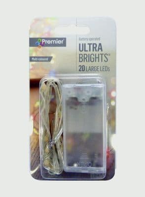 Premier Indoor Ultrabrights Large Lights - 20 LED  Multi