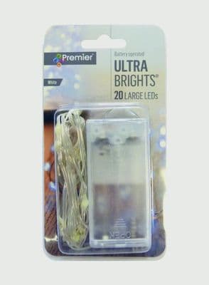 Premier Indoor Ultrabrights Large Lights - 20 LED White