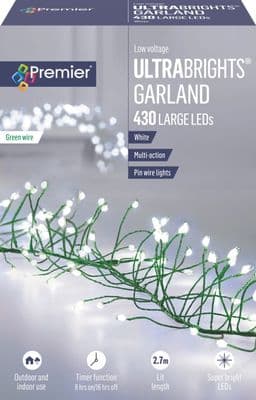 Premier Ultra Bright Garland White LEDs - 430 LEDs