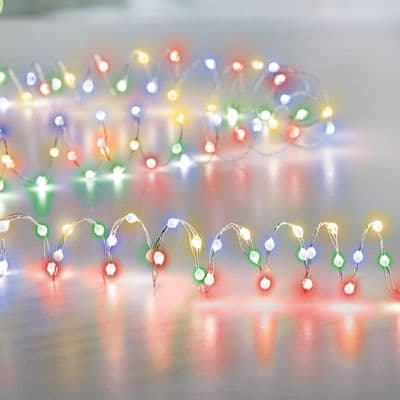 Premier Ultrabright Silver Wire 200 LEDs - Multi Coloured