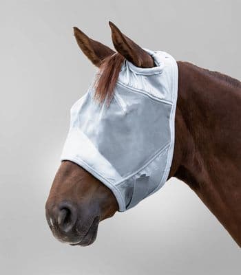 Premium Fly mask Without Ears Pony Silver Grey