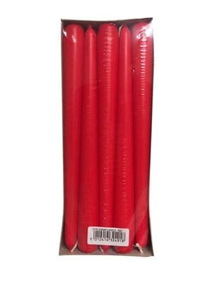 Price's Candles Dinner Candles Pack 10 - Red