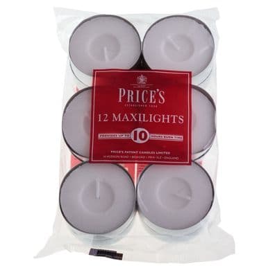 Price's Candles Maxi Tealight Unscented - 12 Pack