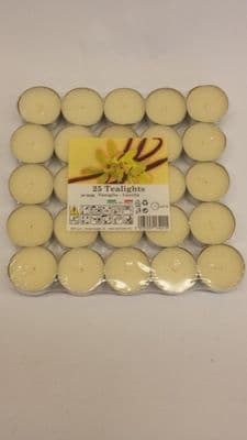 Price's Candles Tealights Pack 25 - Vanilla