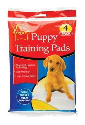 Pride & Groom Puppy Training Pads - 50cm x 40cm / 4 Pack