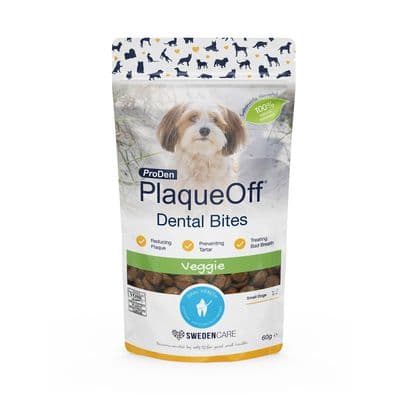 PRODEN PLAQUEOFF DENTAL BITES VEGGIE DOG - 60 GM - SMALL DOGS
