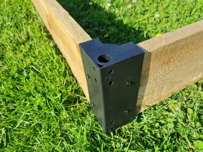 Raised Bed Corner Block with frame hoop sockets 4pk