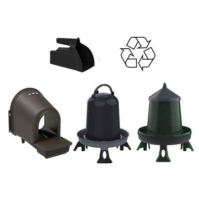 Recycled Free Range Starter Pack - scoop,nest box, 5L drinker & 4kg feeder
