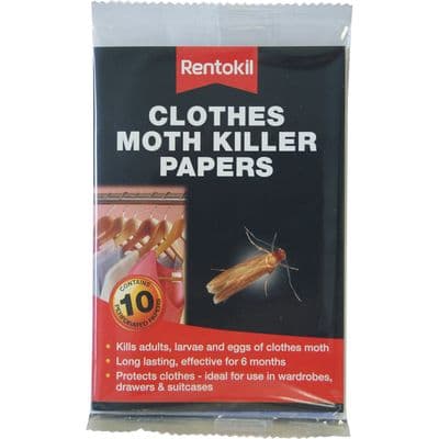 RENTOKIL CLOTHES MOTH KILLER PAPERS