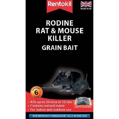 RENTOKIL RODINE RAT & MOUSE KILLER GRAIN BAIT