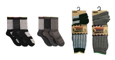 RJM Mens Work Socks - Pack 3, UK 7-11