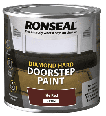 Ronseal Diamond Hard Door Step Paint 250ml - Red