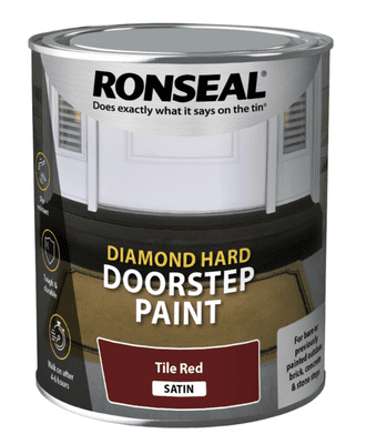 Ronseal Diamond Hard Door Step Paint 750ml - Red