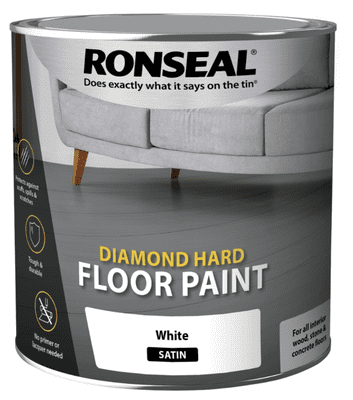 Ronseal Diamond Hard Floor Paint 2.5L - White Satin