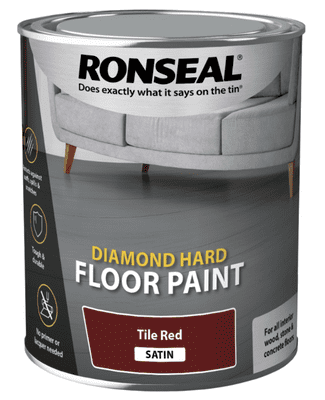 Ronseal Diamond Hard Floor Paint 750ml - Red