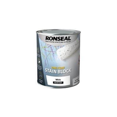 Ronseal One Coat Stain Block - 750ml White