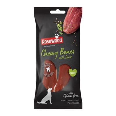 ROSEWOOD Chewy Bones With Duck - Medium