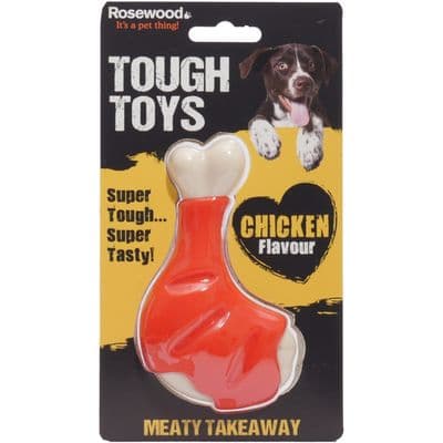 ROSEWOOD Meaty Chicken Leg Dog Toy - Small