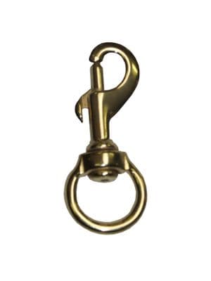 Round Eye Swivel Trigger Hook Solid Brass (19MM)