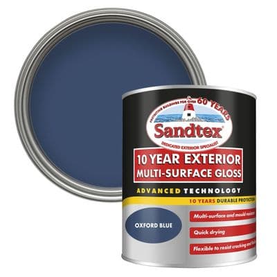 Sandtex 10 Year Exterior Multi Surface Gloss 750ml - Oxford Blue