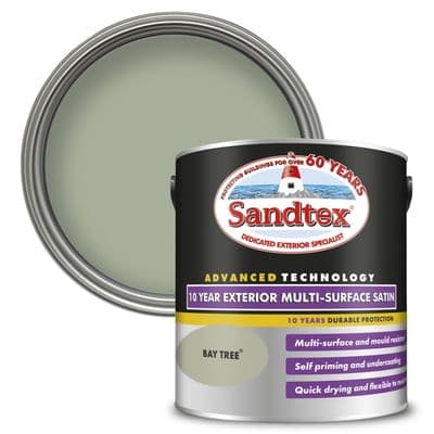 Sandtex 10 Year Exterior Multi Surface Satin 2.5L - Bay Tree