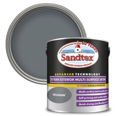 Sandtex 10 Year Exterior Multi Surface Satin 2.5L - Seclusion
