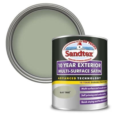Sandtex 10 Year Exterior Multi Surface Satin 750ml - Bay Tree