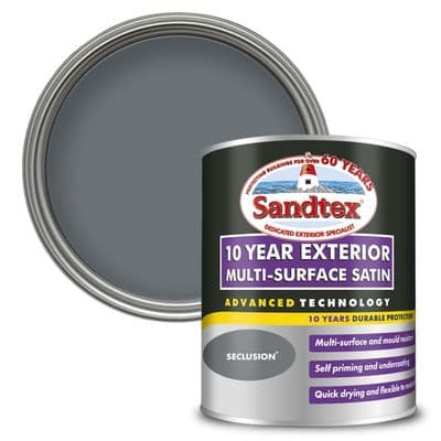 Sandtex 10 Year Exterior Multi Surface Satin 750ml - Seclusion