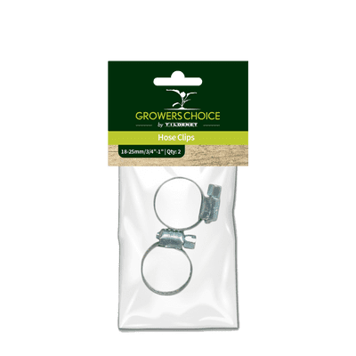 Screw Hose Clips 18-25mm 2pk