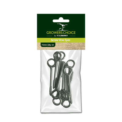Screw Vine Eyes 75mm 10pk