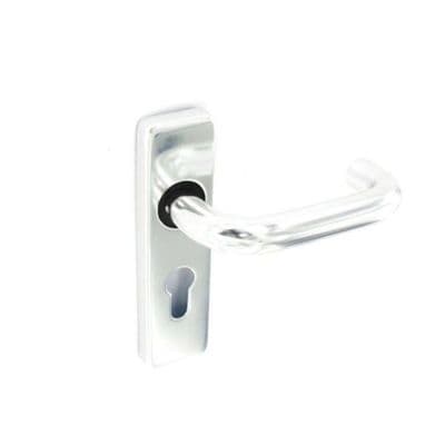 Securit Aluminium Euro Lock Handles Polished 48mm c/c - 150mm